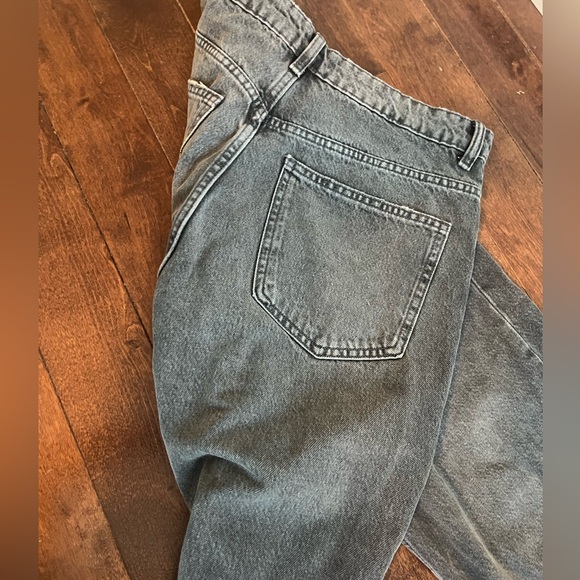 ZARA straight leg high-rise faded black jeans, size 10 - Picture 2 of 10